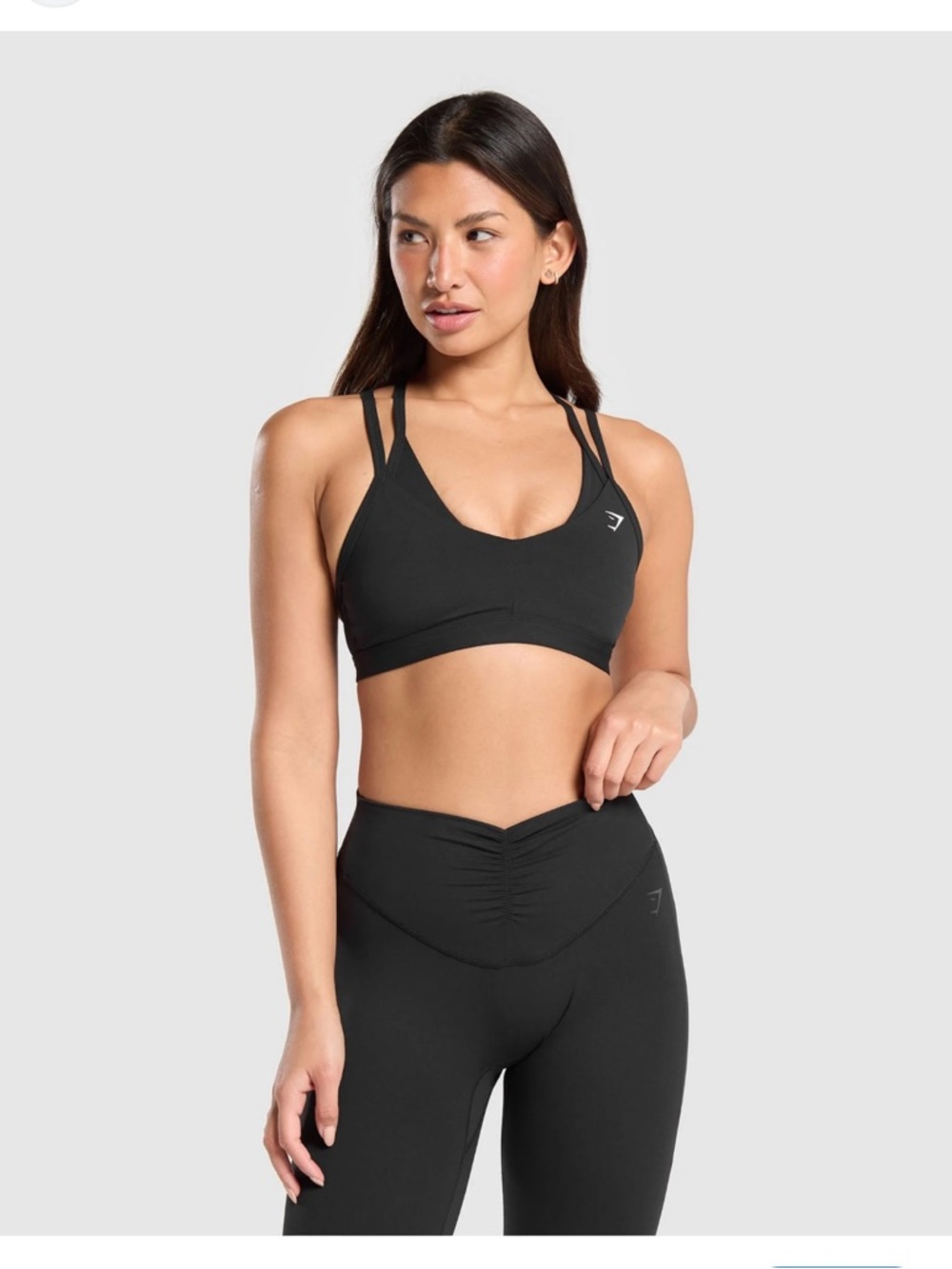 Gymshark Black Strappy Workout Bra